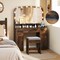 Vanity Table Set LED Mirror Makeup Desk With Stool Charging Station